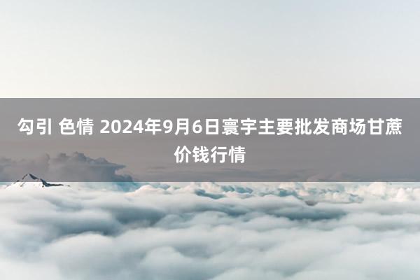 勾引 色情 2024年9月6日寰宇主要批发商场甘蔗价钱行情