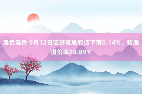 淫色淫香 9月12日洁好意思转债下落0.14%，转股溢价率78.89%