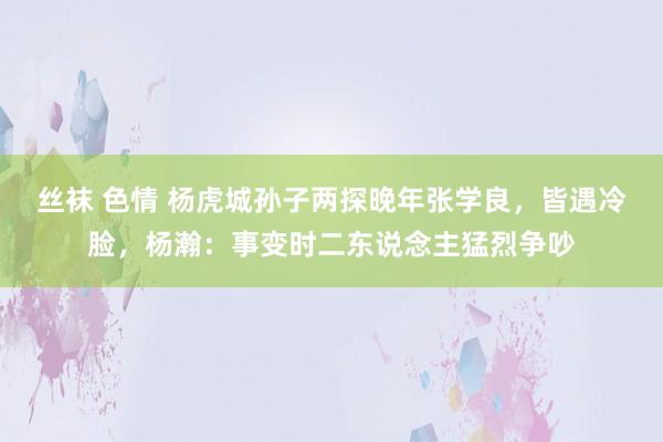 丝袜 色情 杨虎城孙子两探晚年张学良，皆遇冷脸，杨瀚：事变时二东说念主猛烈争吵