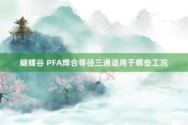 蝴蝶谷 PFA焊合等径三通适用于哪些工况