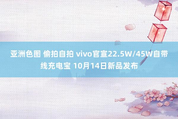 亚洲色图 偷拍自拍 vivo官宣22.5W/45W自带线充电宝 10月14日新品发布