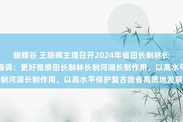 蝴蝶谷 王晓晖主理召开2024年省田长制林长制暨省总河长举座会议强调：更好推崇田长制林长制河湖长制作用，以高水平保护复古我省高质地发展