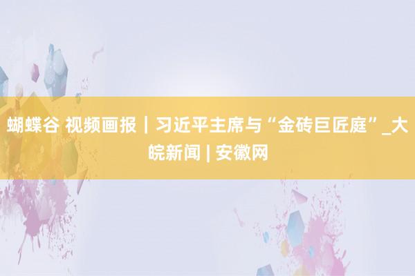 蝴蝶谷 视频画报｜习近平主席与“金砖巨匠庭”_大皖新闻 | 安徽网