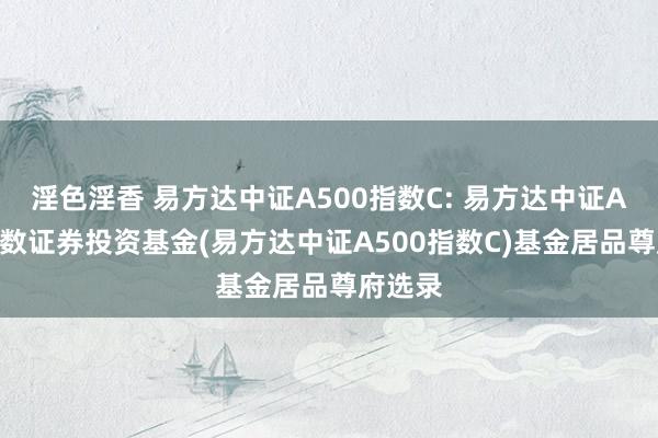 淫色淫香 易方达中证A500指数C: 易方达中证A500指数证券投资基金(易方达中证A500指数C)基金居品尊府选录