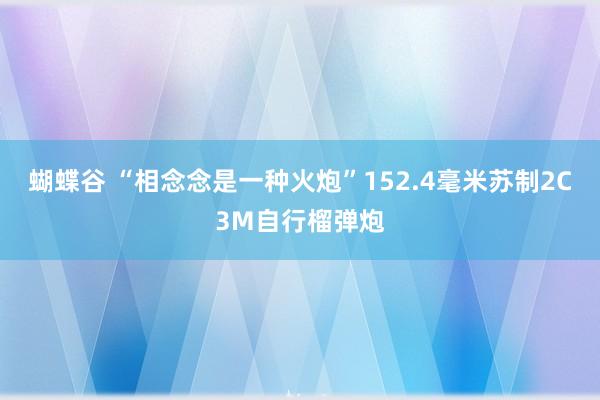 蝴蝶谷 “相念念是一种火炮”152.4毫米苏制2C3M自行榴弹炮