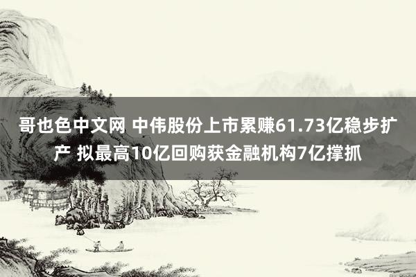 哥也色中文网 中伟股份上市累赚61.73亿稳步扩产 拟最高10亿回购获金融机构7亿撑抓