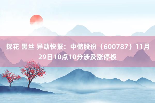 探花 黑丝 异动快报：中储股份（600787）11月29日10点10分涉及涨停板