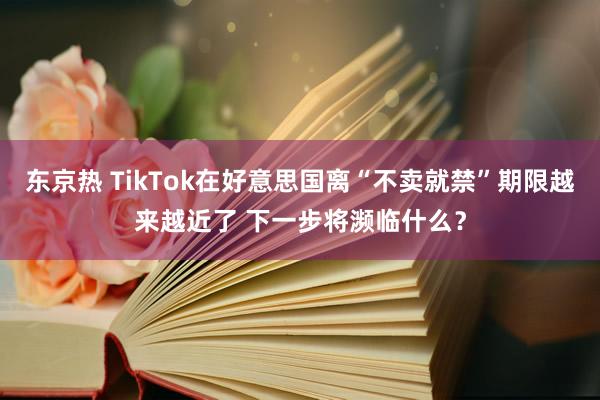 东京热 TikTok在好意思国离“不卖就禁”期限越来越近了 下一步将濒临什么？