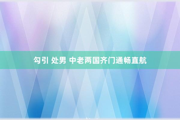 勾引 处男 中老两国齐门通畅直航