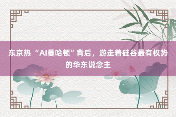 东京热 “AI曼哈顿”背后，游走着硅谷最有权势的华东说念主