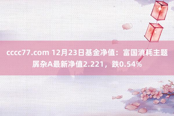 cccc77.com 12月23日基金净值：富国消耗主题羼杂A最新净值2.221，跌0.54%