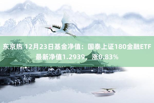 东京热 12月23日基金净值：国泰上证180金融ETF最新净值1.2939，涨0.83%