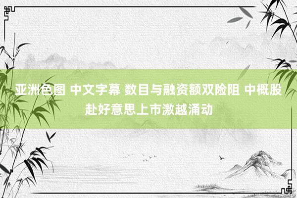 亚洲色图 中文字幕 数目与融资额双险阻 中概股赴好意思上市激越涌动