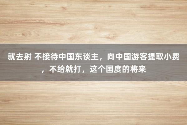 就去射 不接待中国东谈主，向中国游客提取小费，不给就打，这个国度的将来